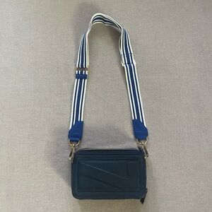 Best of Se7en blue leather crossbody purse.